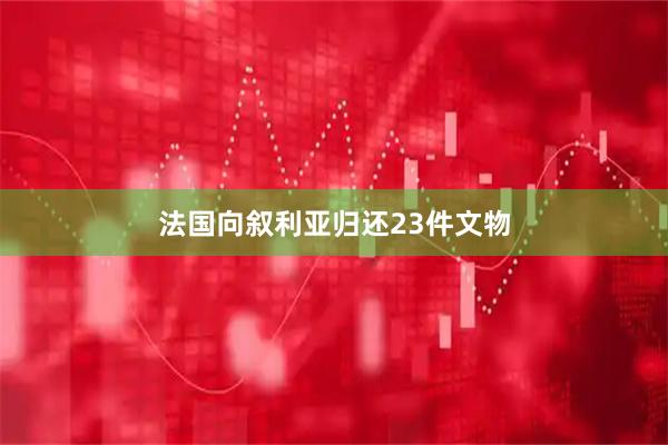 法国向叙利亚归还23件文物