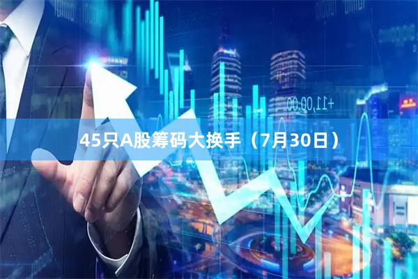 45只A股筹码大换手（7月30日）